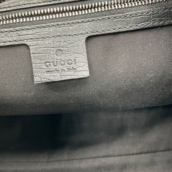 GUCCI BLACK HORSEBIT GG MONOGRAM CANVAS HOBO SHOULDER BAG - Picture 8 of 13